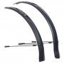 Hebie Clip-on Mudguard-Set VIPER S 26-29" Plastic black W 65 mm with Stays