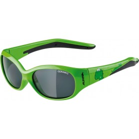 Alpina Sonnenbrille Flexxy Kids Rahmen grün dino Glas schwarz S3