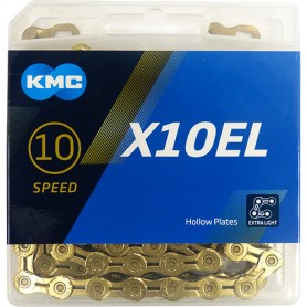 KMC Chain X10EL 114 links gold-box
