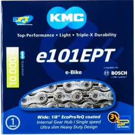 KMC Chain E101 EPT E-Bike 112 Links silver Box