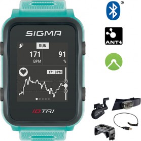 Sigma Pulse-Watch iD.Tri Triathlon Set neon mint