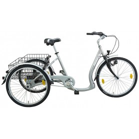 BBF Shopping bike Konstanz Unisex 26/24 inch 2019/20 silver frame size 48 cm
