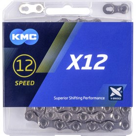 KMC Kette X12 12-fach 126 Glieder schwarz silber Box