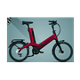 Hercules Futura Fold Carbon E-Folding bike 2020 20 inch 250 Wh red metallic 50cm