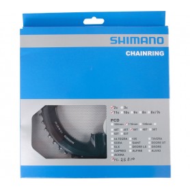 Shimano Kettenblatt FC-RS510 46 Zähne 4-Loch 110mm Lochkreis Alu schwarz