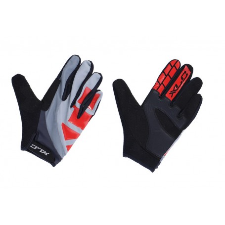 XLC long finger gloves Enduro red / gray size. L