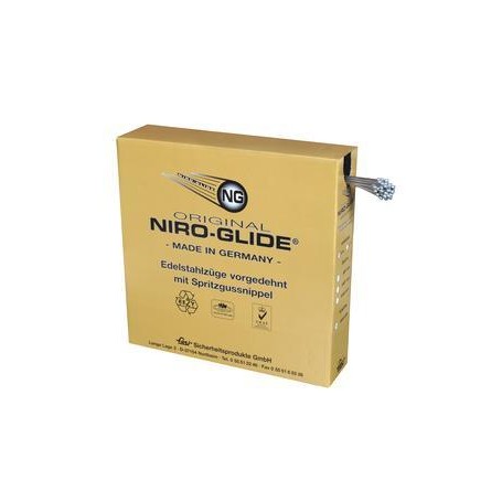 Niro-Glide brake cable MTB 1.5 x 800 mm pre-stretched box of 50 pcs