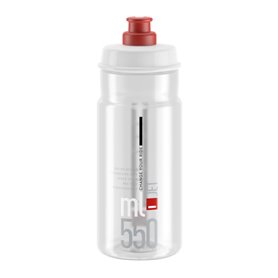 Elite drinking bottle Jet clear, red logo, 550ml