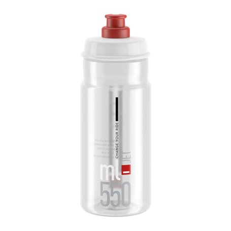 Elite Trinkflasche Jet clear, red logo, 550ml