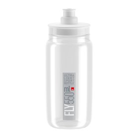 Elite drinking bottle Fly 2020 550ml clear, grey logo