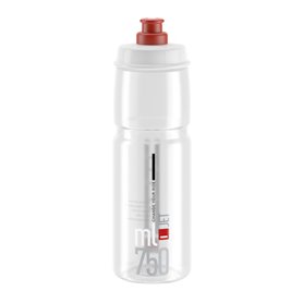 Elite drinking bottle Jet clear, red logo 750ml