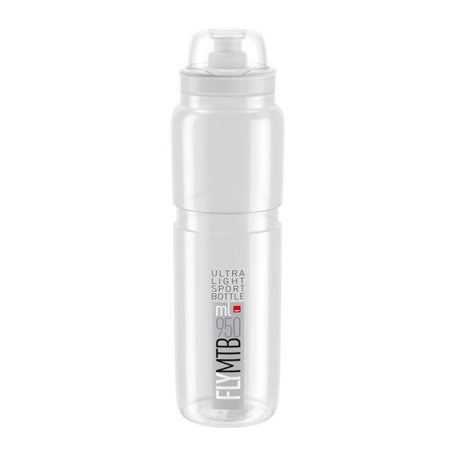 Elite drinking bottle Fly MTB 2020 950ml clear, grey logo