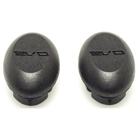PRO end caps for Extensions Missile Evo oval black 2 pieces