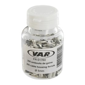 VAR housing end caps FR-01760 5mm for brake cable housing metal 200 pieces