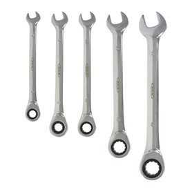 VAR ratchet / fork wrench set DV-57100 8 / 9 / 10 / 13 / 15mm 5 parts