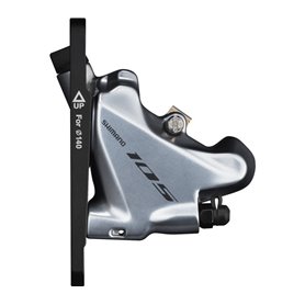 Shimano brake caliper 105 BR-R7070 flat mount front wheel silver