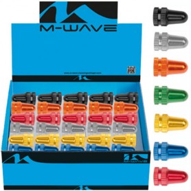 Bike Valve Caps Aluminum colors AV/SV/DV Display with 30 pcs.