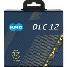 KMC Kette DLC12 126 Glieder schwarz gelb Box