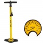 Bike Floor Pump Steel + Gauge to 11 bar, yellow-black