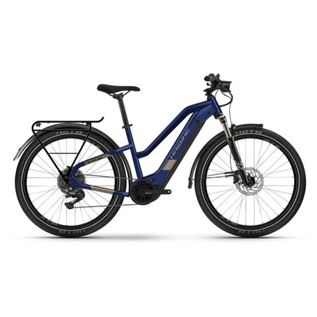 Haibike Trekking 7 i630Wh low standover 2021 E-Bike blue sand frame size 52cm
