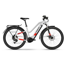 Haibike Trekking 7 i630Wh low standover 2021 E-Bike cool grey red matt RH 52cm