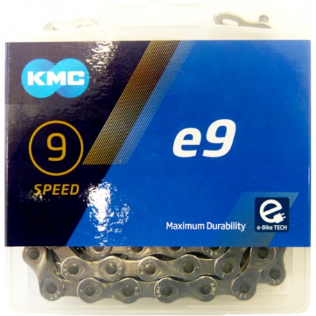KMC Kette e9 silver E-Bike 9-fach 122 Glieder silber Karton