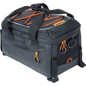 Basil Gepäckträgertasche MILES TARPAULIN Trunkbag 7Liter schwarz orange