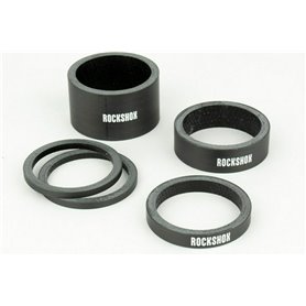 RockShox Headset Spacer 2x 2.5mm 1x 5mm 1x 10mm 1x 20mm UD-Carbon Logo weiß