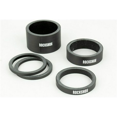RockShox Headset Spacer 2x 2.5mm 1x 5mm 1x 10mm 1x 20mm UD-Carbon Logo weiß