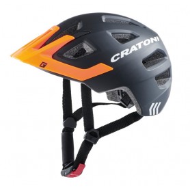 Cratoni Fahrradhelm Maxster Pro (Kid) Gr. S/M (51-56cm) schwarz/orange matt