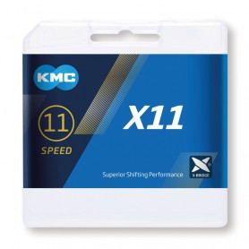 KMC Schaltungskette X11 silber/grau1/2" x 11/128", 118 Glieder,5,65mm,11-f.