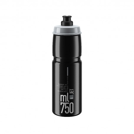ELITE Trinkflasche JET schwarz graues Logo 950 ml