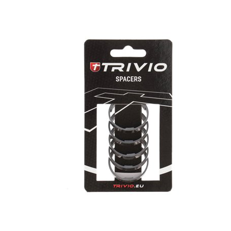 Trivio Distanzring 5 mm 1 1/8 Zoll schwarz 5 Stück