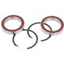 Wheels MFG Lager Kit BB30 42x30x7 mm 2RS Clips ACB silber rot