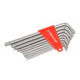 Trivio Torx tool 9-parts T10-50 silver red