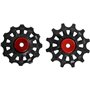 Campagnolo pulleys set Super Record 12-speed black red