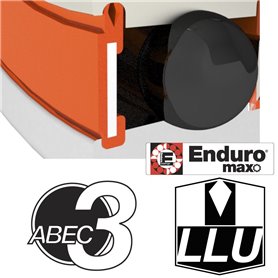 Enduro Bearings 698 LLU ABEC 3 MAX Black Oxide Lager brüniert 8x19x6