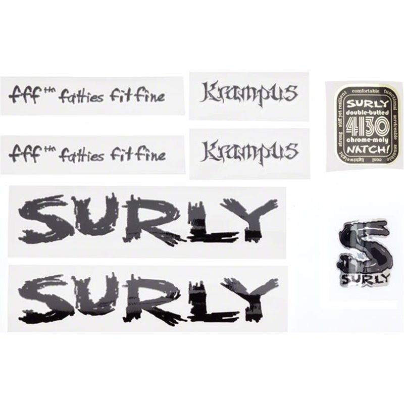 Surly Krampus New Rahmen Decal inkl Headbadge schwarz 