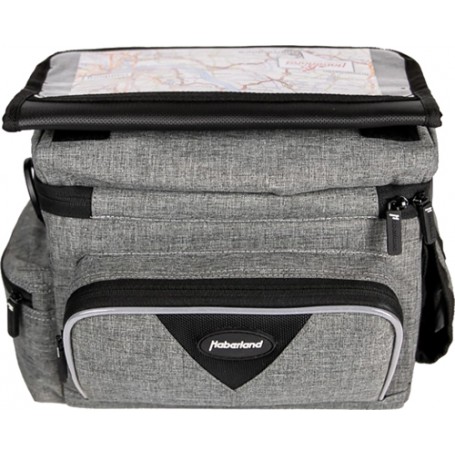 Haberland handlebar bag Maxi 8L Klick-Fix gray