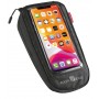 KLICKfix Phone Bag Comfort M mit Adapter transparent schwarz mit Drehkupplung