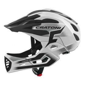 Cratoni Fahrradhelm C-Maniac Pro MTB weiß schwarz matt Größe S-M52-56cm