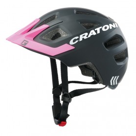 Cratoni Fahrradhelm Maxster Pro Kid schwarz pink matt Größe XS-S46-51cm