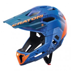 Cratoni Fahrradhelm C-Maniac 2.0MX MTB blau orange matt Größe L-XL58-61cm