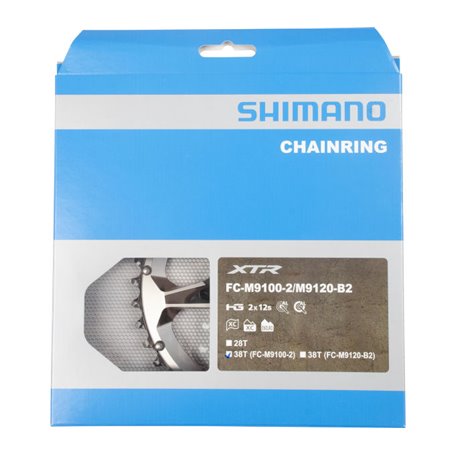 Shimano Kettenblätter XTR FC-M9100/M9120 38 Zähne 2-fach Kettenlinie 48.8mm
