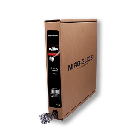Niro-Glide Bremszugbox Turbo MTB 1.6 x 800 mm Niro 50 Stück