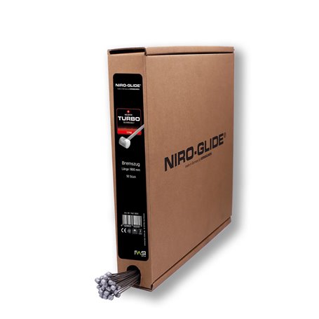 Niro-Glide Bremszugbox Turbo MTB 1.6 x 1800 mm Niro 50 Stück