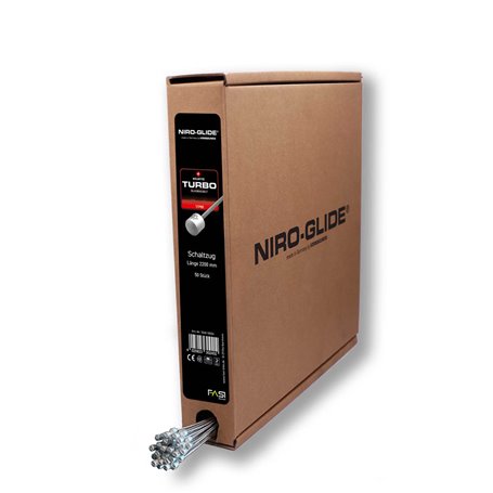 Niro-Glide Schaltzugbox Turbo 2200mm Niro 50 Stück