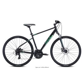 Fuji Traverse 1.7 Disc Fitness Bike 2022 satin black green 21"