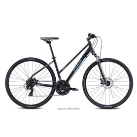 Fuji Traverse 1.7 Disc ST Fitness Bike 2022 satin black cyan 17"