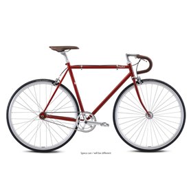 Fuji Feather Single Speed Urban Bike 2022 brick red frame size 49cm